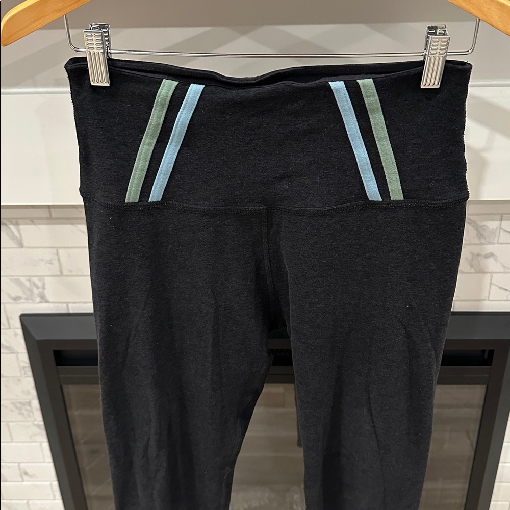 Beyond Yoga Black Leggings with Blue Stripes 2 for $20 - Picture 2 of 8